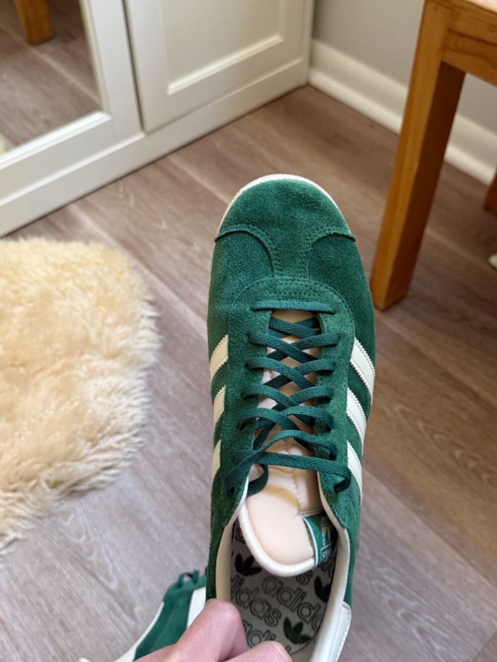 Adidas Gazelle Collegiate Green White Suede Sneakers IF1016 Men’s 10.5 - Picture 4 of 5